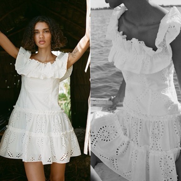 Zara Dresses & Skirts - Zara Strapless Mini Dress Embroidered